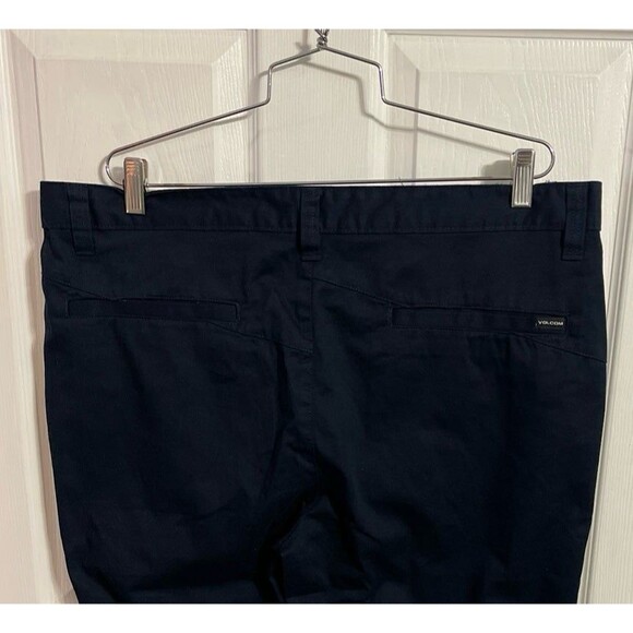 Volcom Vmonty Chino Pants Dark Navy Size 38 New With Tags - Picture 8 of 9